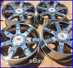 Set Of Four 22 Chrome Wheels Rims For Cadillac Escalade Ext Esv Brend New
