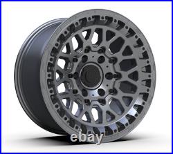 Set 4 17 TIS 555A 17x9 5x5 Satin Anthracite Wheels -12mm Lifted Truck Rims