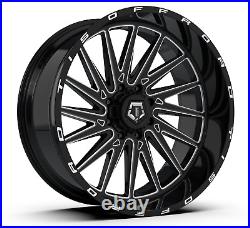 Set 4 20 TIS 547BM 20x10 5x150 Gloss Black with Milled Accents Wheels -19mm Rims