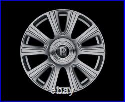 Set Of 4 Rolls Royce Floating Chrome Wraith Dawn 4 Wheel Center Caps