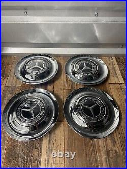 Set Of 4 Silver Mercedes-benz Ghost Wraith Dawn Floating Center Wheel Hub Caps