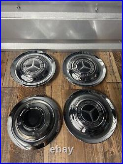 Set Of 4 Silver Mercedes-benz Ghost Wraith Dawn Floating Center Wheel Hub Caps