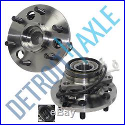 Set of (2) New Front 6-Bolt Wheel Hub and Bearing Assembly with ABS 4WD ONLY