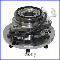 Set of (2) New Front 6-Bolt Wheel Hub and Bearing Assembly with ABS 4WD ONLY