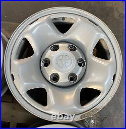 Set of Four Used OEM Takeoff'05-'23 Toyota Tacoma 16 Steel Wheels With Caps