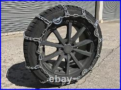 Snow Chains 345/55-17 Boron ALLOY STUDDED Cam Tire Chains Rubber Tensioners
