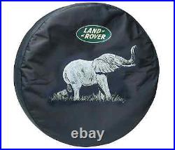 Spare Tire Soft Wheel Cover, Regal Elephant & Land Rover Logo, 32-Inch Diameter Spare Tire Soft Wheel Cover, Regal Elephant & Land Rover Logo, 32-Inch Diameter