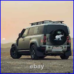 Spare Tire Soft Wheel Cover, Regal Elephant & Land Rover Logo, 32-Inch Diameter Spare Tire Soft Wheel Cover, Regal Elephant & Land Rover Logo, 32-Inch Diameter