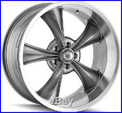 Staggered Ridler 695 Front20x8.5, Rear20x10 5x127/5x5 +0mm Grey Wheels Rims