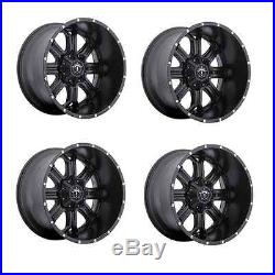 TIS Wheels 535B 535B-2128744 Set of 4 Rims 20X12 -44mm OFFSET 8X170 Satin Black