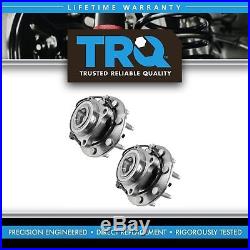 TRQ Front Wheel Hub & Bearing Pair Set for Chevy GMC Truck 8 Lug 4X4 4WD with ABS