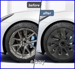Tesla Model 3 Wheel 18 Hub Cap Replacement ABS Rim Cover Set of 4 Matte Black Tesla Model 3 Wheel 18 Hub Cap Replacement ABS Rim Cover Set of 4 Matte Black