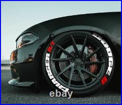 Tire Lettering DODGE CHARGER R/T PERMANENT Stickers Wheel 14-24Decal SET 1.25