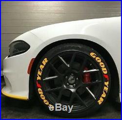 Tire Lettering good year stickers Yellow-1.25 inch'-15''16''17''18''19'20(8 kit)