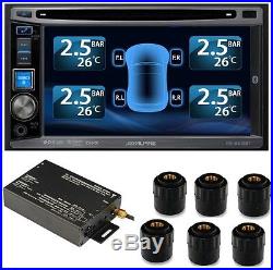 Tire Pressure Monitor System 6 External Cap 22 Tyre Sensors TPMS DVD Video TPMS