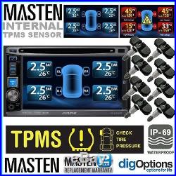 Tyre Tire Pressure Monitor System 8 Internal Valve 22 Sensors DVD TPMS Car Set