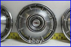 Used OEM GM Set of 4 14 Mag Hub Caps Wheel Covers 03875029 1966 Impala Van3168