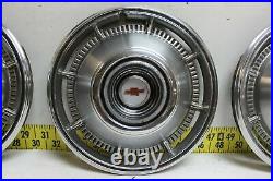 Used OEM GM Set of 4 14 Mag Hub Caps Wheel Covers 03875029 1966 Impala Van3168