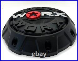 WRX-8856SB 912S11 Worx Black Wheel Center Cap with SCREWS WRX-8856SB 912S11 Worx Black Wheel Center Cap with SCREWS