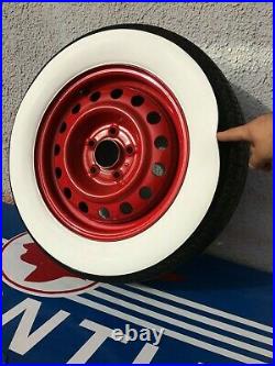 West Coast Hot Rod Rat Rod For 15 Wheel 75mm Wide Big White Wall Tire Trim 4pcs