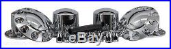 Wheel Cover Kit Chrome Front & Rear Complete 33mm Lug Covers Semi Truck