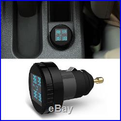 Wireless Car TPMS Tire Tyre Pressure Monitor System + 4 Sensor Cigarette Lighter