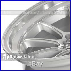 XXR 557 18x10 5-100/5-114.3 +19 Silver/Machined Wheels (Set of 4) Deep Dish