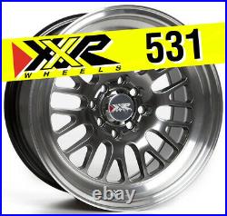 Xxr 531 15x8 4x100 4x114.3 +20 Chromium Black Wheels (set Of 4)